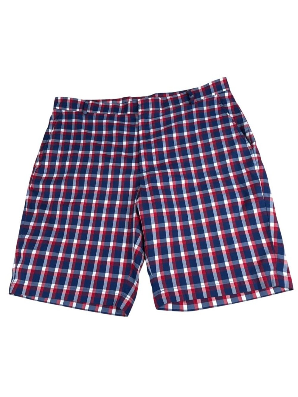Walter Hagen Plaid Golf Shorts Blue Red White Approx Sz 41 Pockets Light